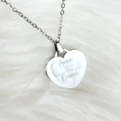Herzkette mit Gravur in Geschenkbox - Scheiß auf Valentinstag ich liebe dich jeden Tag