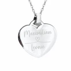 Herzkette mit Gravur in Geschenkbox - Scheiß auf Valentinstag ich liebe dich jeden Tag