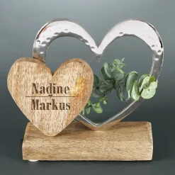 Herzskulptur zur Hochzeit mit Ihrer Personalisierung