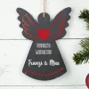 Himmlische Weihnachten - Schieferengel mit Wunschtext