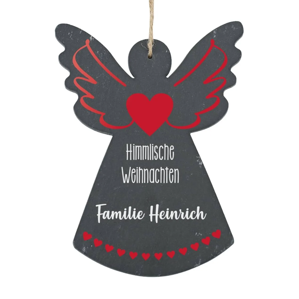 Himmlische Weihnachten - Schieferengel mit Wunschtext
