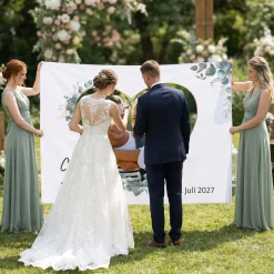 Hochzeitsbanner zum Ausschneiden personalisiert mit Foto | XXL Banner zur Hochzeit
