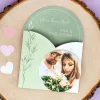 Hochzeitseinladung als edle Klappkarte personalisiert mit Fotos und Wunschtext | Einladung zur Hochzeit