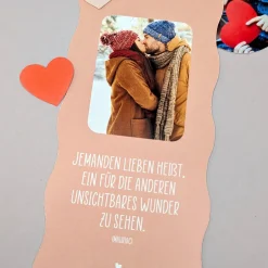 Hochzeitseinladung - Kartentrio mit Wellenrand - verschiedene Farben wählbar