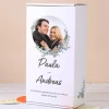 Hochzeits-Geschenkbox mit Eukalyptusmotiv, Foto, Name & Wunschtext