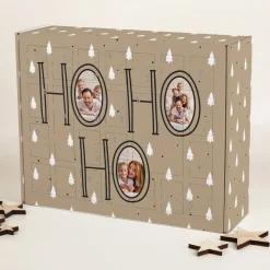 Hohoho Adventskalender mit 3 Fotos bedruckt