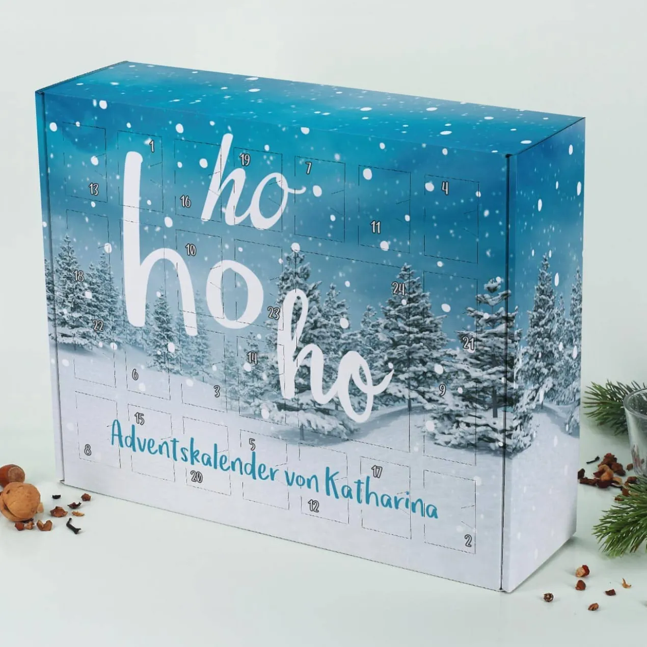 Ho ho ho! - Adventskalender zum selber füllen mit Ihrem Wunschtext