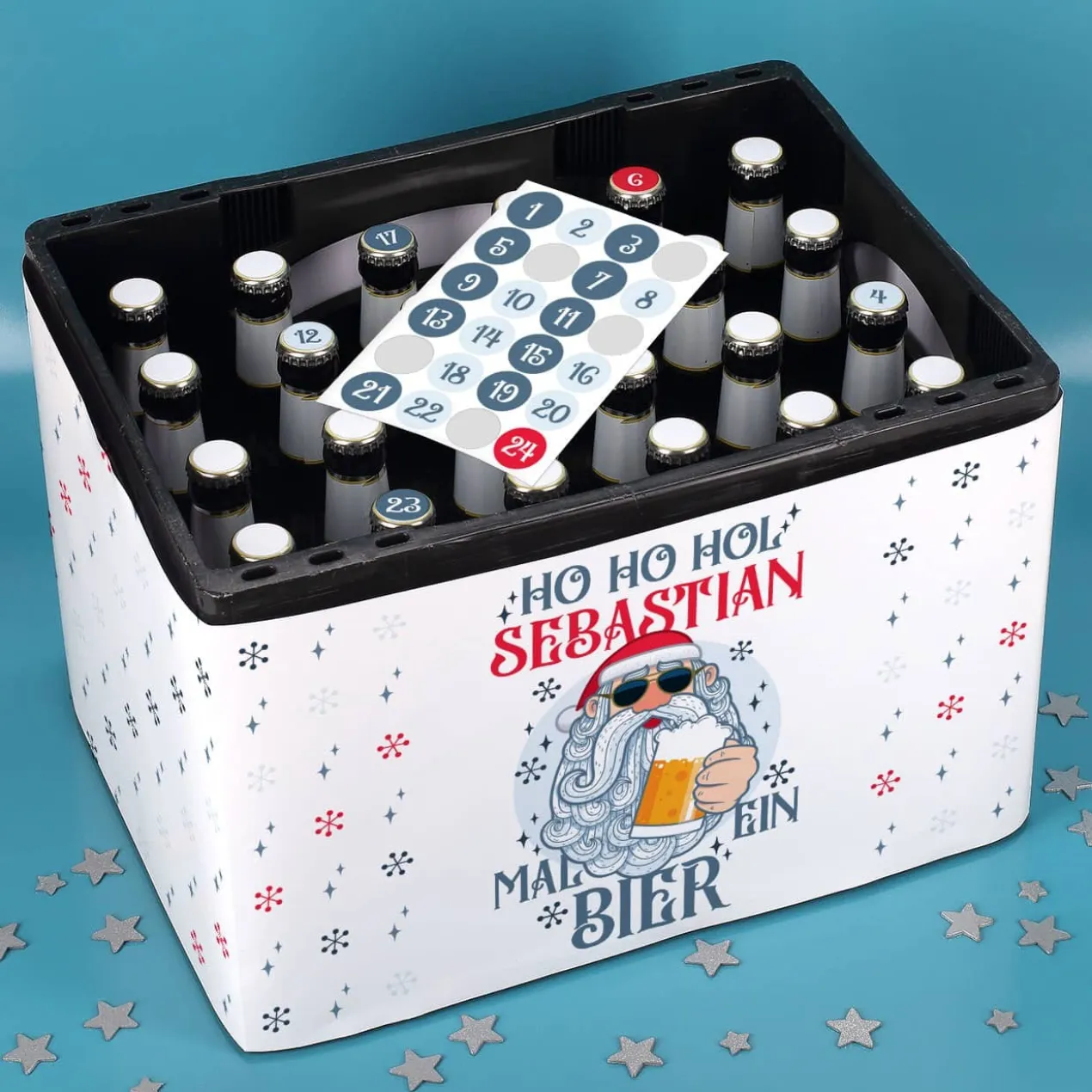 HO HO HOL mir mal ein Bier - DIY Adventskalender Set für Ihren Bierkasten