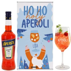 Ho Ho Holy Aperoli Geschenkset mit Weinglas und Aperol