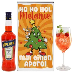 Hol mir einen Aperol - Geschenkset zu Weihnachten mit Glas und Geschenkbox