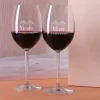 Holzbox WINE O'Clock mit zwei Weingläsern