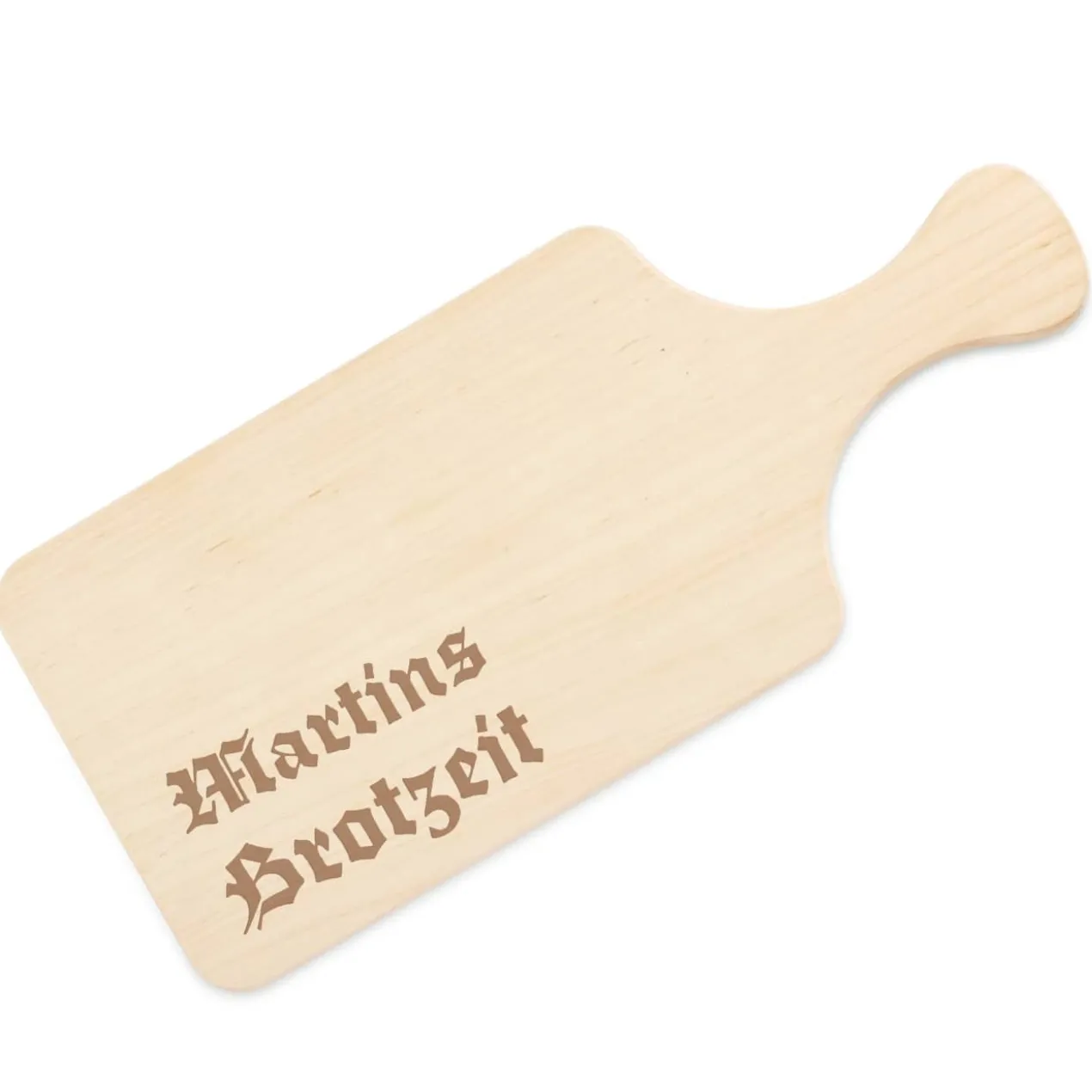 Holzbrett mit Gravur Brotzeit und Vorname