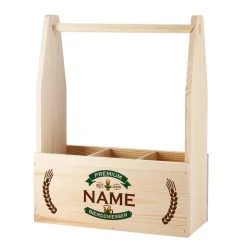 Holzkiste - Bierträger mit persönlichem Aufdruck, Name und Geburtsjahr