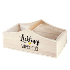Holzkorb zum Bepflanzen - Lieblings - mit Ihrem Aufdruck