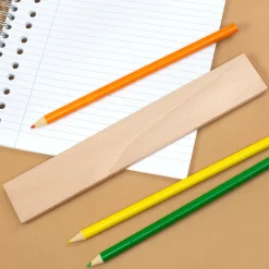 Holz Lineal für Mädchen personalisiert mit Name | Schmetterlinge Motiv | 20 cm