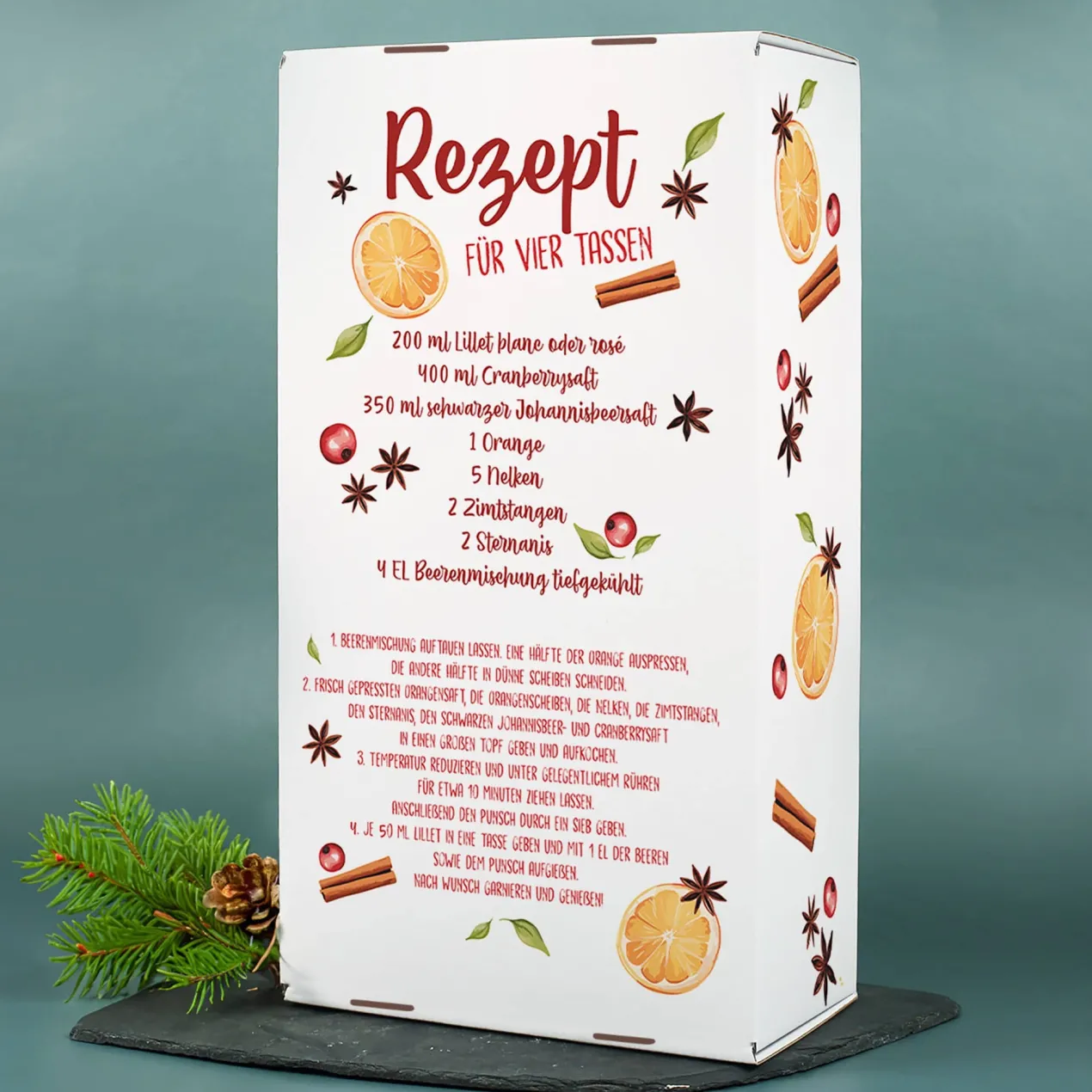 Hot Berry - Geschenkset für Lillet Hot Berry mit Rezept auf der Box