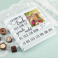 Ich denke an Dich - Lindt Pralinen mit Foto in vier Varianten