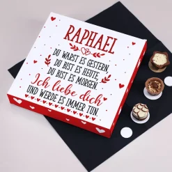 Ich liebe dich für immer - Lindt Pralinen zum Valentinstag mit Namensaufdruck