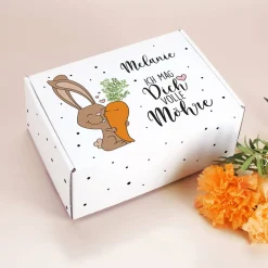 Ich mag Dich volle Möhre! - Geschenkverpackung mit Wunschname