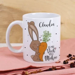 Ich mag Dich volle Möhre! - Tasse mit Wunschname