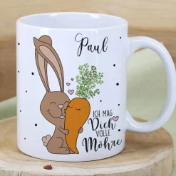 Ich mag Dich volle Möhre! - Tasse mit Wunschname