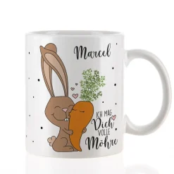 Ich mag Dich volle Möhre! - Tasse mit Wunschname