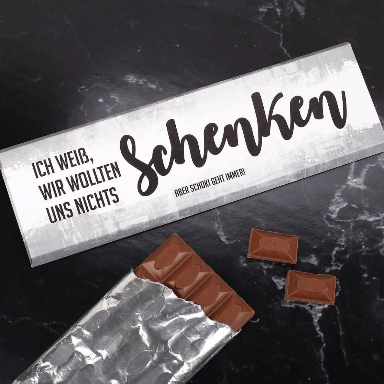 Ich weiß, wir wollten uns nichts schenken - XL-Schokolade mit Wunschtext
