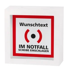 Im Notfall Scheibe einschlagen - Bilderrahmen Spardose für Geldgeschenke