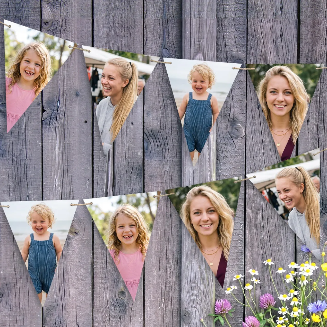 Individuelle Fotogirlande mit Ihren Wunschfotos
