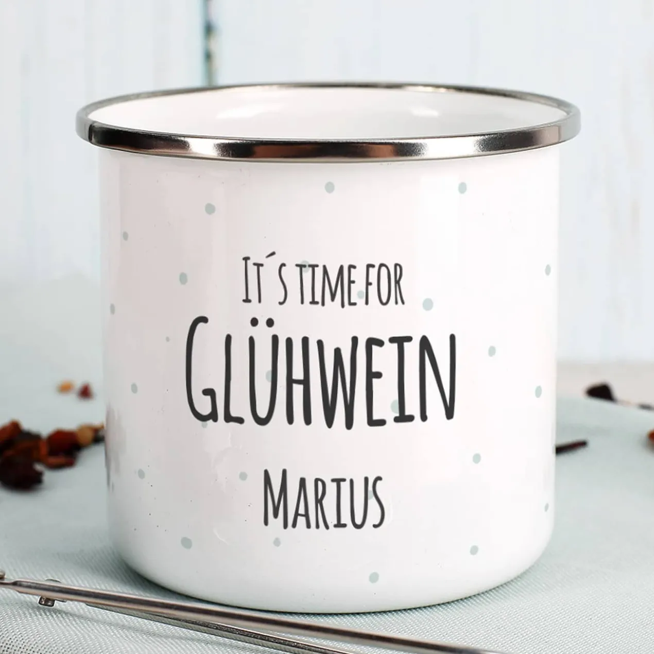 "It´s time for Glühwein" Tasse mit Ihrem Namen