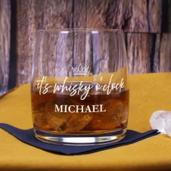 It's whisky o'clock - Geschenkset mit Whiskyglas und 3 Flaschen Bowmore a 50ml