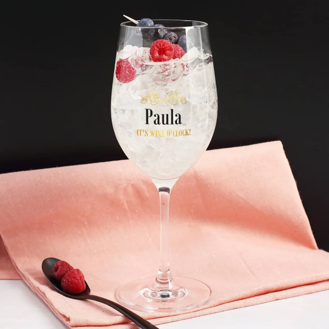 IT'S WINE O'CLOCK! - Bedrucktes Weinglas mit Name