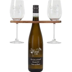 It`s Wine Time - Personalisiertes Geschenkset mit Weinflasche, Weingläsern und Weinbutler
