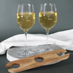 It`s Wine Time - Personalisiertes Geschenkset mit Weinflasche, Weingläsern und Weinbutler
