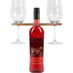 It`s Wine Time - Personalisiertes Geschenkset mit Weinflasche, Weingläsern und Weinbutler