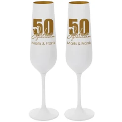 50 Jahre gemeinsam - Edle Sektgläser zur goldenen Hochzeit