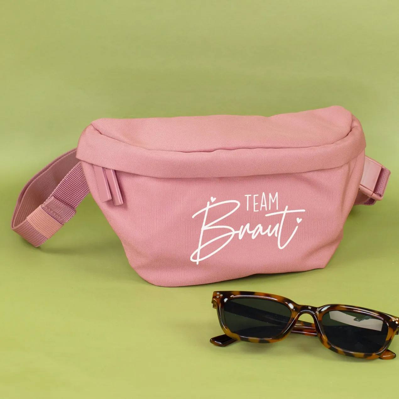 JGA Bauchtasche für Braut & Team Braut | Junggesellenabschied Tasche in Rosa oder Creme für Frauen