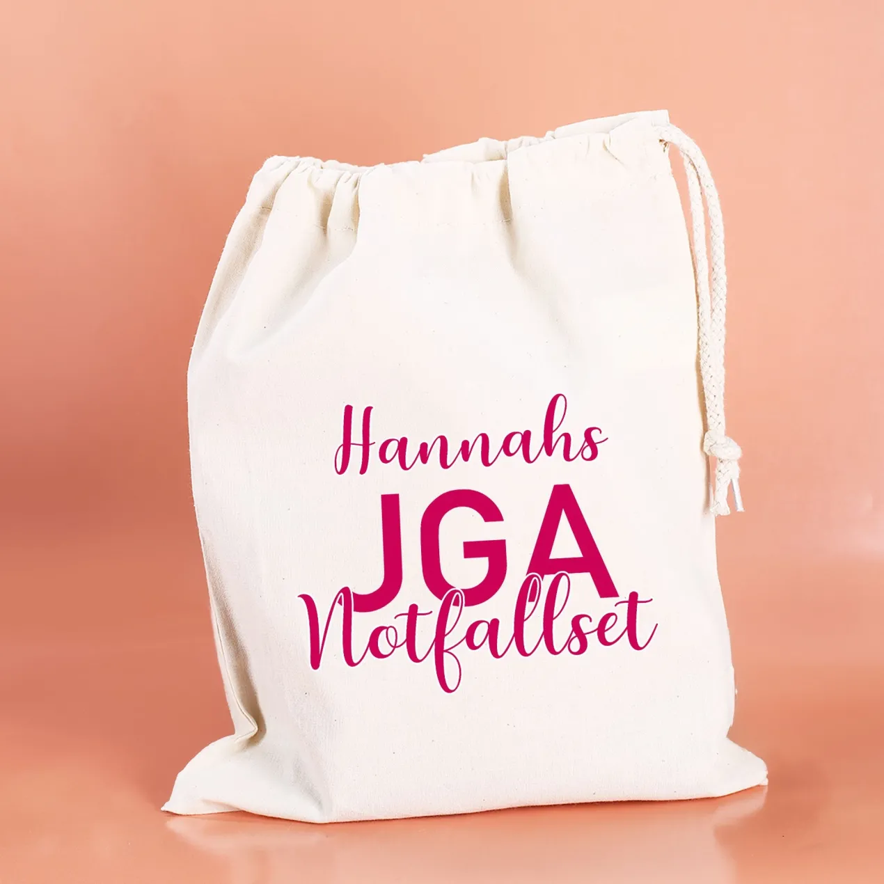 JGA Notfallset-Sack mit dem Namen der Braut | 2 Größen wählbar