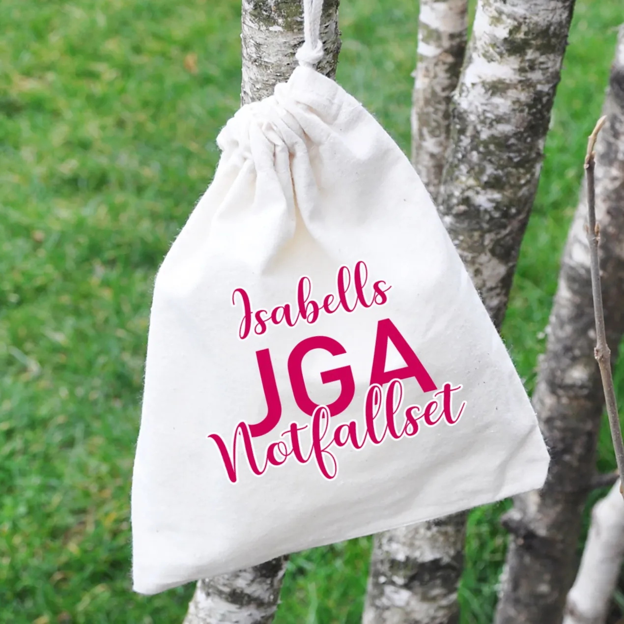 JGA Notfallset-Sack mit dem Namen der Braut | 2 Größen wählbar
