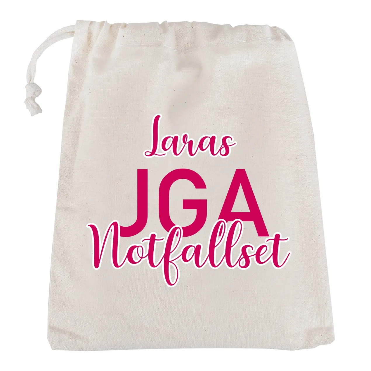 JGA Notfallset-Sack mit dem Namen der Braut | 2 Größen wählbar