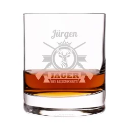 Jäger aus Leidenschaft - graviertes Whiskyglas mit Name