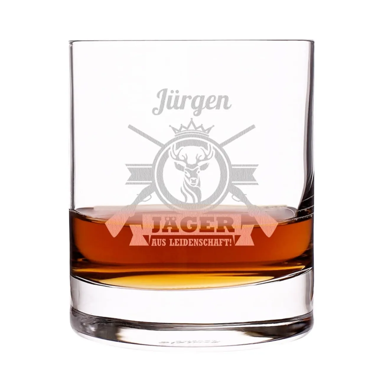 Jäger aus Leidenschaft - graviertes Whiskyglas mit Name