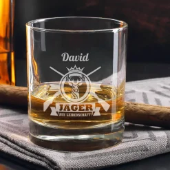 Jäger aus Leidenschaft - graviertes Whiskyglas mit Name