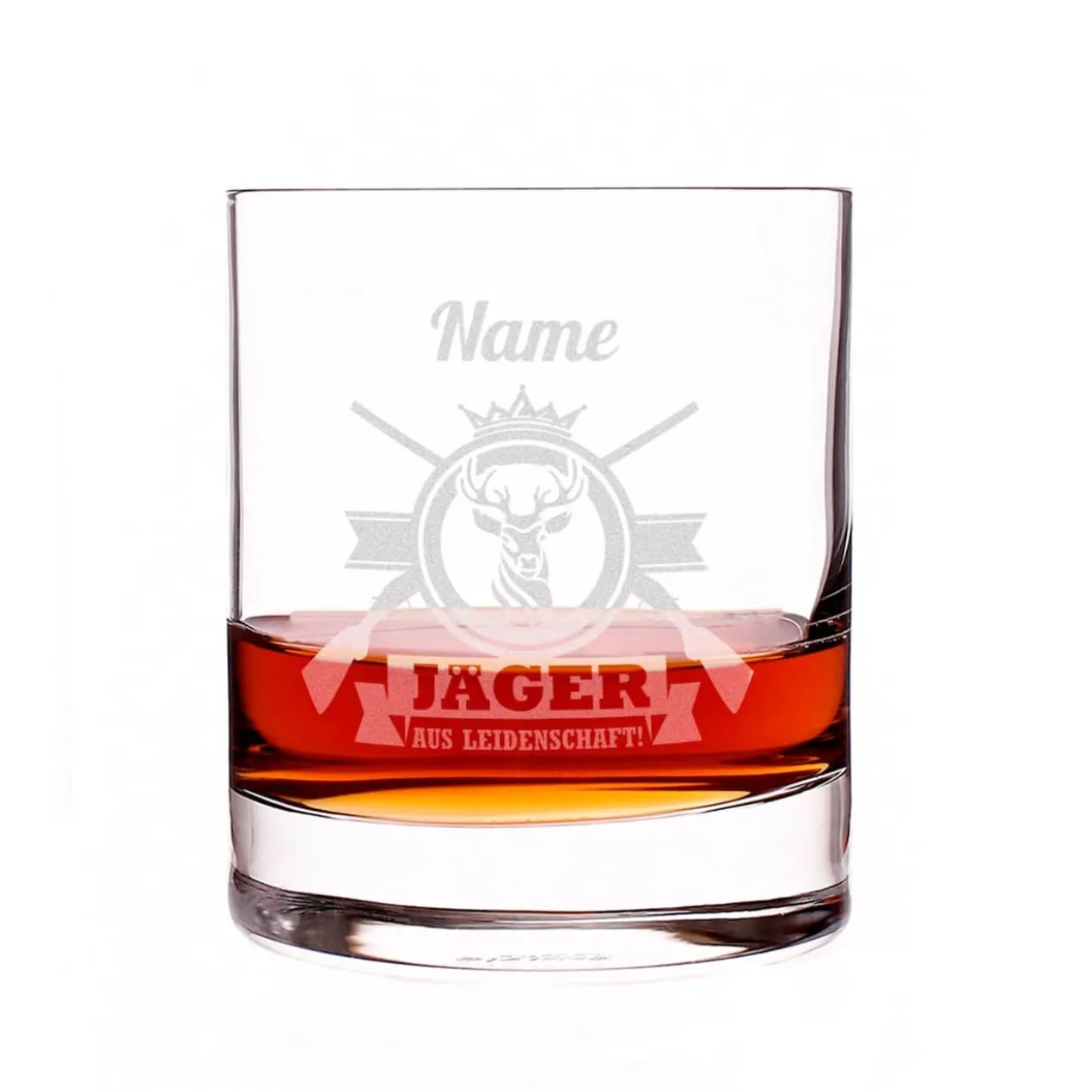 Jäger aus Leidenschaft - graviertes Whiskyglas mit Name