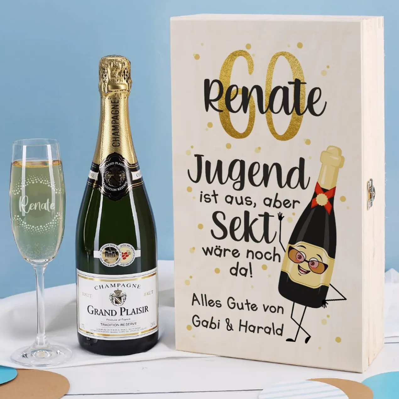 Jugend ist aus, aber Sekt wäre noch da! - Champagner Geschenkset zum Geburtstag