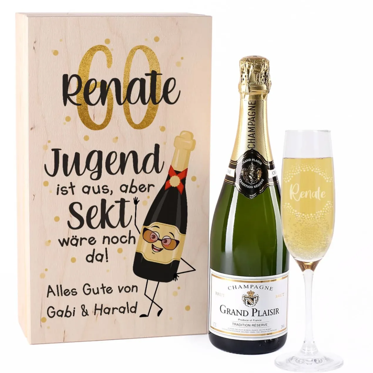 Jugend ist aus, aber Sekt wäre noch da! - Champagner Geschenkset zum Geburtstag