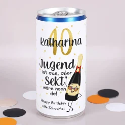 Jugend ist aus, aber Sekt wäre noch da! - Seccodose zum Geburtstag
