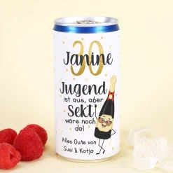 Jugend ist aus, aber Sekt wäre noch da! - Seccodose zum Geburtstag