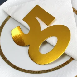 Jumbo Konfetti zur goldenen Hochzeit | Motiv 50 | XXL Deko Zahlen in Gold | 20 Stück Set