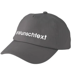 Junior Basecap Dunkelgrau mit Wunsch-Hashtag